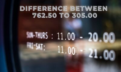 difference between 762.50 to 305.00